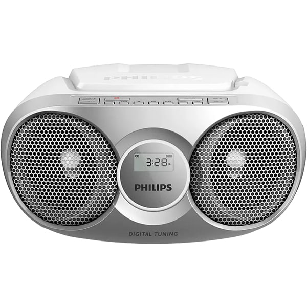 T dramatic bid Radio CD portabil PHILIPS AZ215S/12, 3 W, FM, argintiu