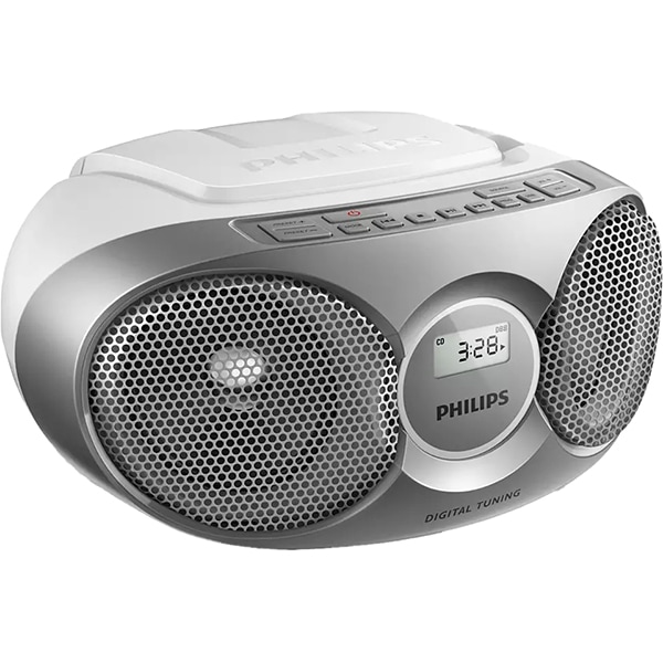 Radio CD portabil PHILIPS AZ215S/12, 3 W, FM, argintiu