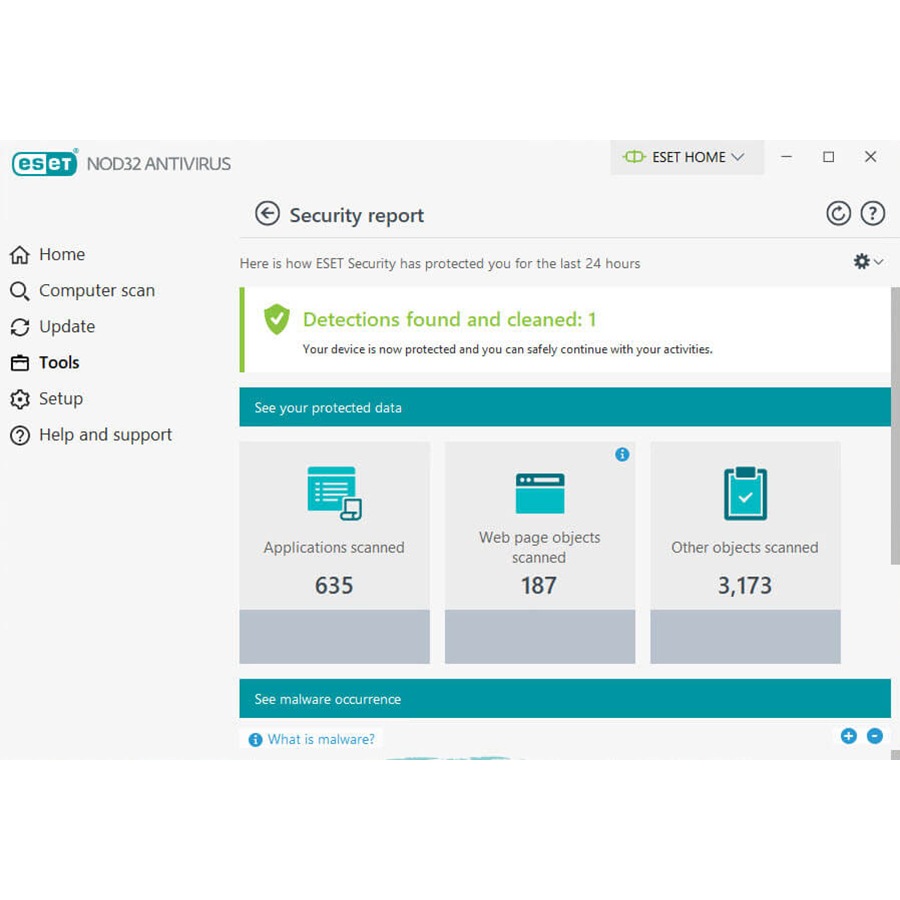 Antivirus ESET NOD32, 1 an, 1 PC, Retail