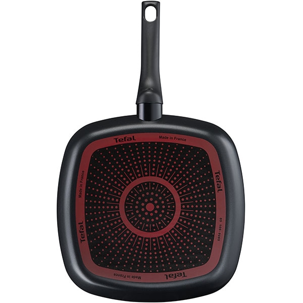 Tigaie grill TEFAL Simply Clean B5674053, 26x26cm, aluminiu, Thermo Signal, negru