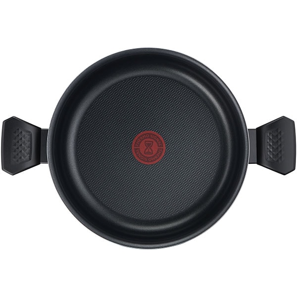 Oala cu capac TEFAL Simply Clean B5674653, 4.5l, 24cm, aluminiu, negru