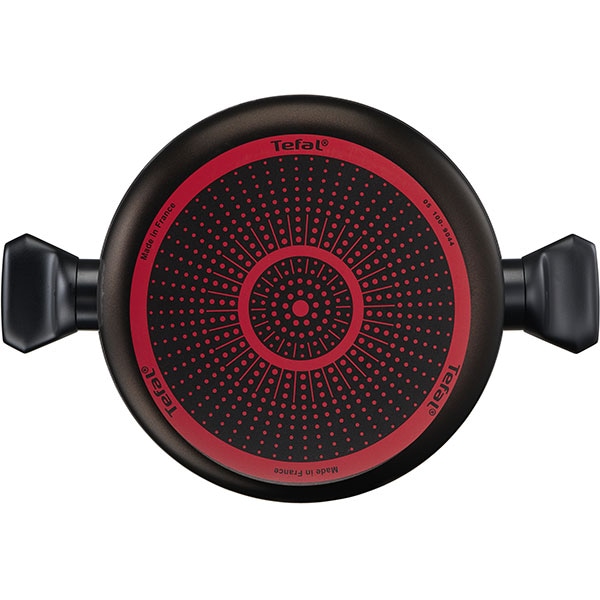 Oala cu capac TEFAL Simply Clean B5674653, 4.5l, 24cm, aluminiu, negru
