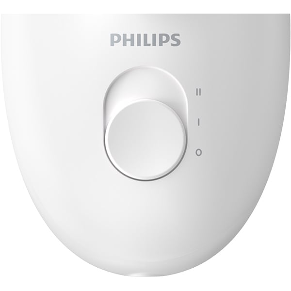 Epilator PHILIPS Satinelle Essential BRE235/00, 20 pensete, 2 viteze, 2 accesorii, retea, alb-roz
