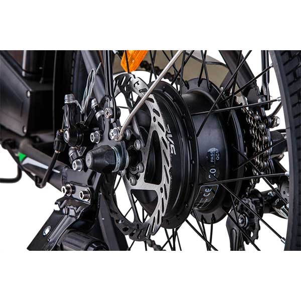 Bicicleta asistata electric pliabila MYRIA City Traveller MC3, roata 20", motor 250W, viteza max 24.9 Km/h, negru-verde