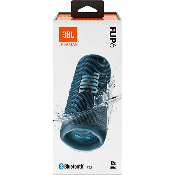 Boxa portabila JBL Flip 6, Bluetooth, IP67, albastru