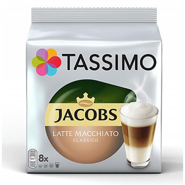 Or later Rhythmic Envision Capsule cafea JACOBS Tassimo Latte Macchiato, 8 capsule cafea + 8 capsule  lapte, 295g
