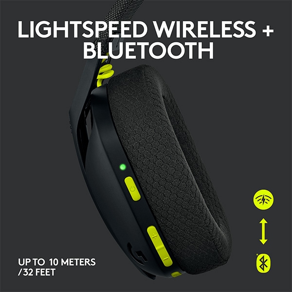 Casti Gaming Wireless LOGITECH G435 Lightspeed, multiplatforma, 3.5mm, USB-C, negru