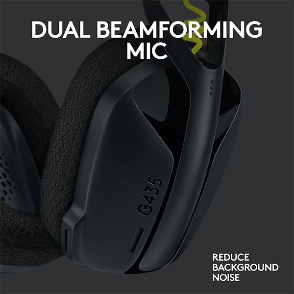 Casti Gaming Wireless LOGITECH G435 Lightspeed, multiplatforma, 3.5mm, USB-C, negru