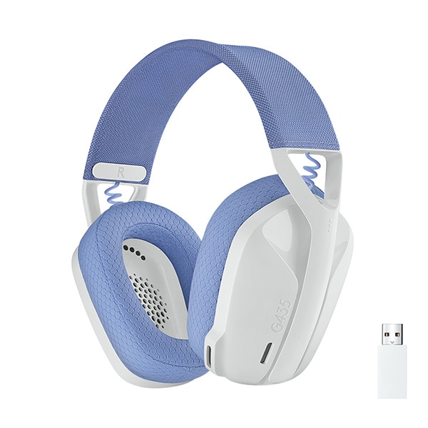 Casti Gaming Wireless LOGITECH G435 Lightspeed, multiplatforma, 3.5mm, USB-C, alb