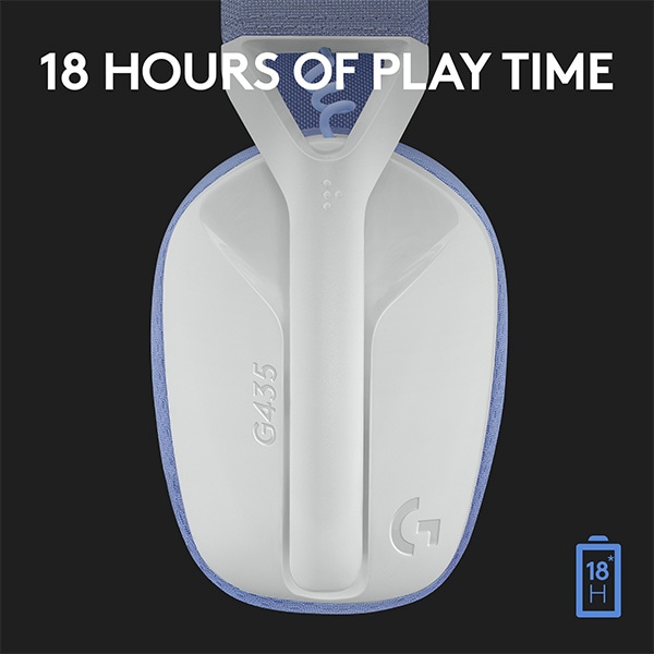 Casti Gaming Wireless LOGITECH G435 Lightspeed, multiplatforma, 3.5mm, USB-C, alb