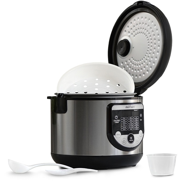 Multicooker DELIMANO 105973384 5l 700W 18 programe argintiu negru