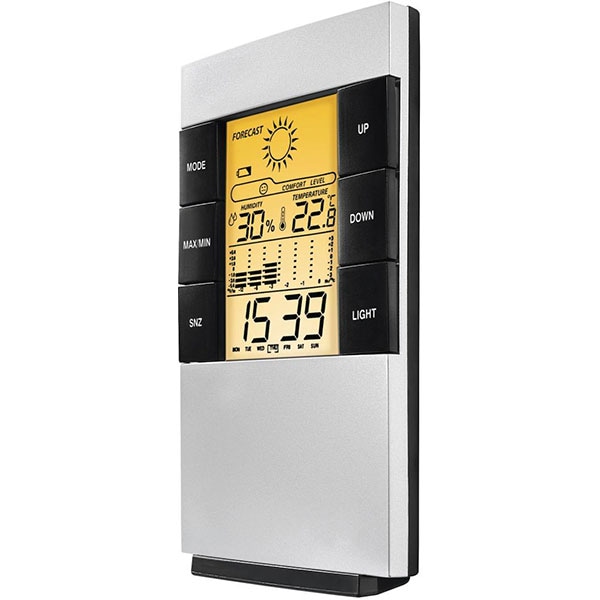 Statie meteo HAMA TH200, Termometru, Higrometru, argintiu-negru