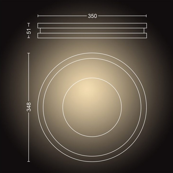Plafoniera LED Smart PHILIPS Hue 8718696175187, 27W, 2400lm, Wi-Fi, lumina variabila, negru