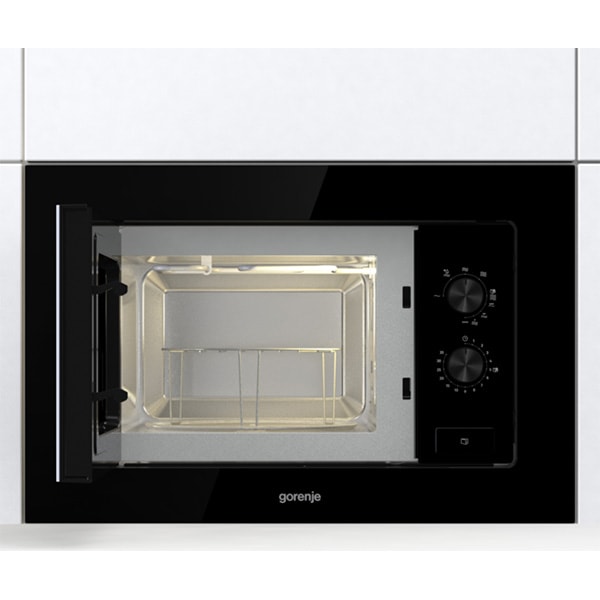 Cuptor cu microunde incorporabil GORENJE BM201EG1BG, 20l, 800W, Grill, negru