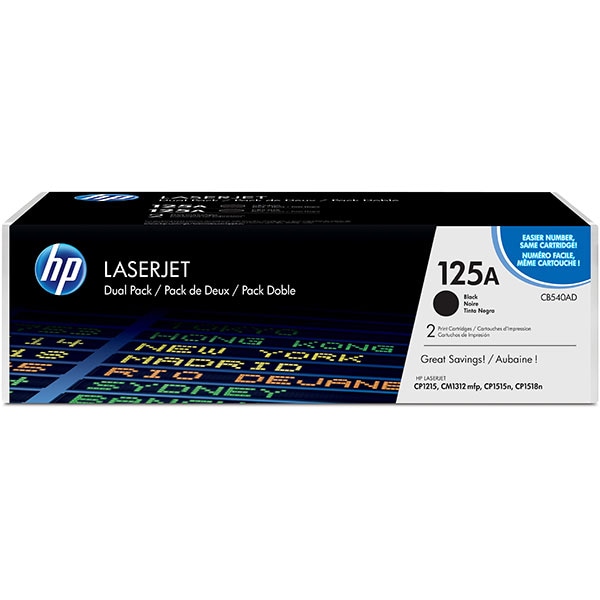 Pachet 2 tonere originale HP CB540AD, negru