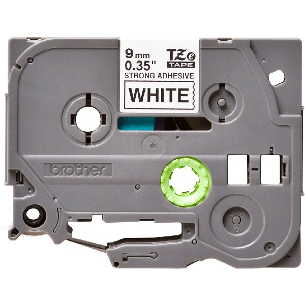 Banda etichete BROTHER TZe-S221, 9 mm, 8 m, Negru pe Alb