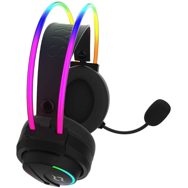 Casti Gaming AQIRYS Cygnus, USB, 7.1 surround, negru