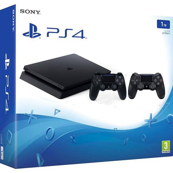 Riot Minimal Professor Consola SONY PlayStation 4 Slim (PS4 Slim) 1TB, Jet Black + extra  controller DualShock 4 V2