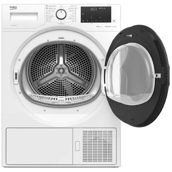 Uscator de rufe slim BEKO DF7439SX, Pompa de caldura, 7 kg, 15 programe, Clasa A++, alb