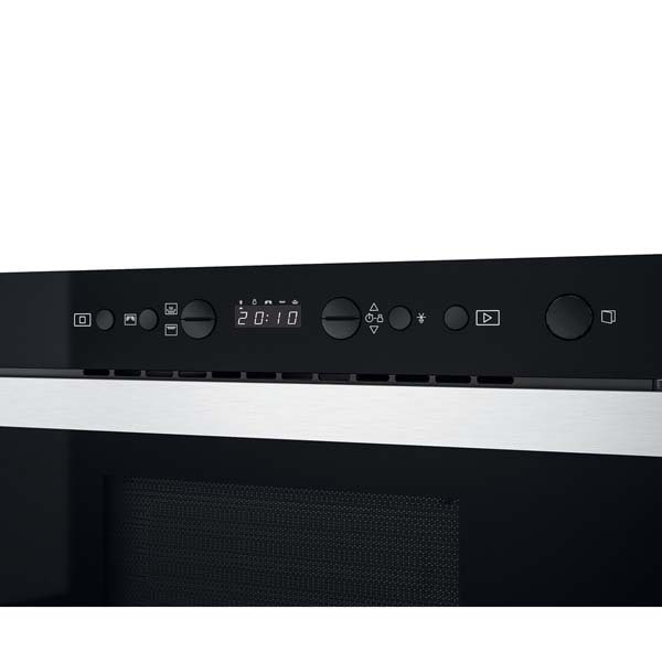 Cuptor cu microunde incorporabil WHIRLPOOL W7 MN840, 22l, 750W, Grill, inox
