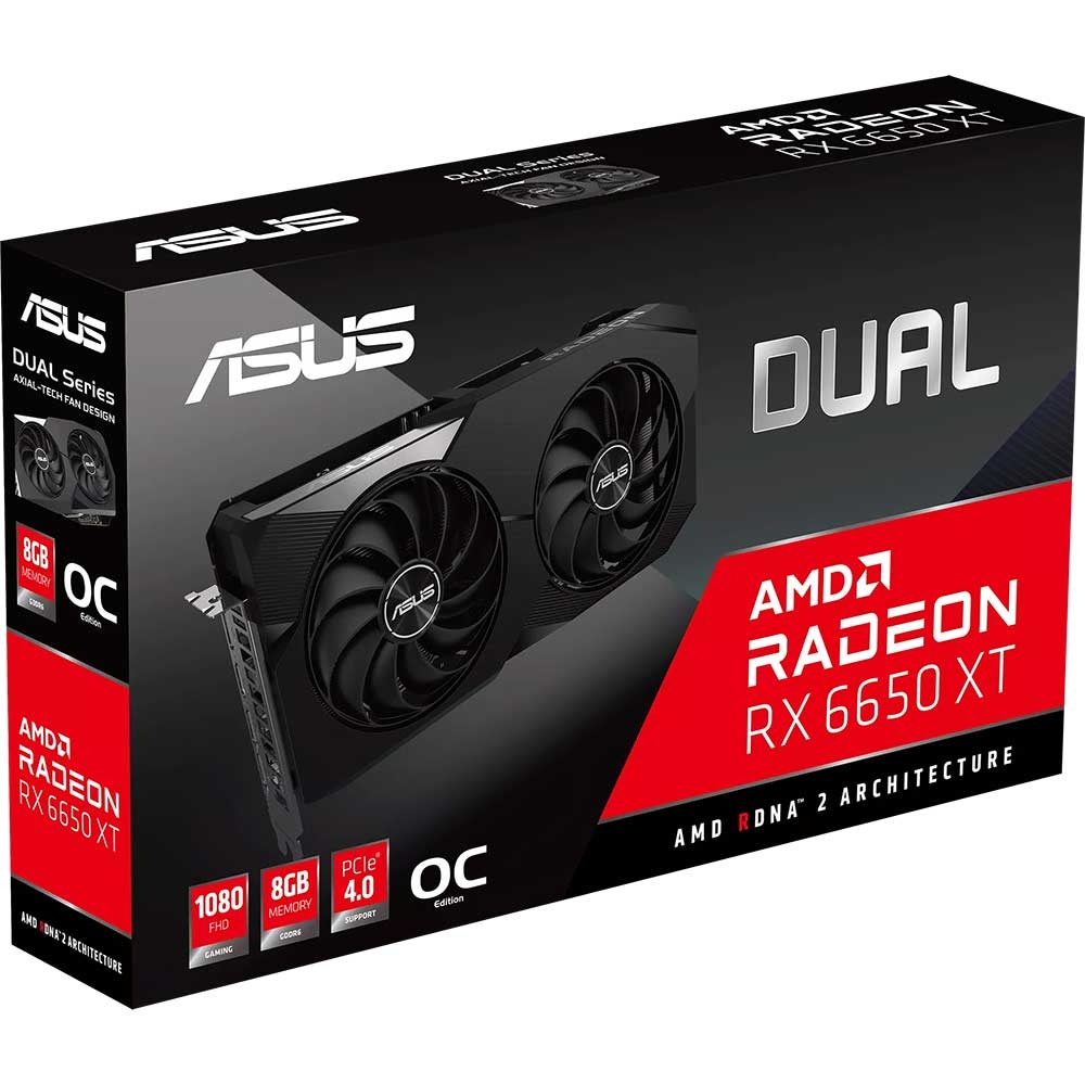 Placa video ASUS Dual Radeon RX 6650 XT OC Edition, 8GB GDDR6