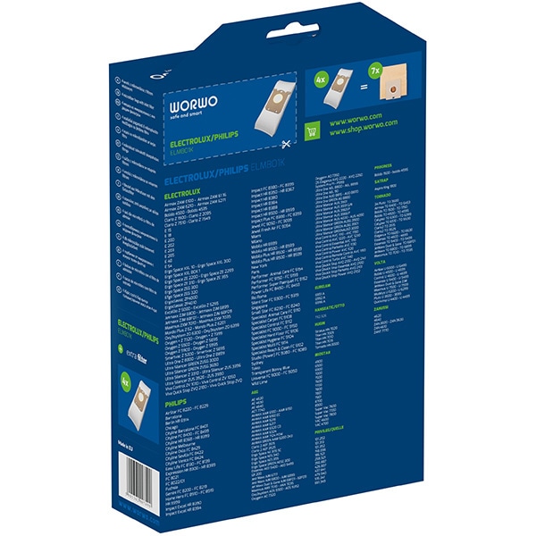 Kit WORWO ELMB01K: 4 saci + 1 filtru