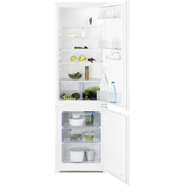 Combina frigorifica incorporabila ELECTROLUX ENN2800AJW, Static low frost, 268 l, H 177.2 cm, Clasa A+, alb