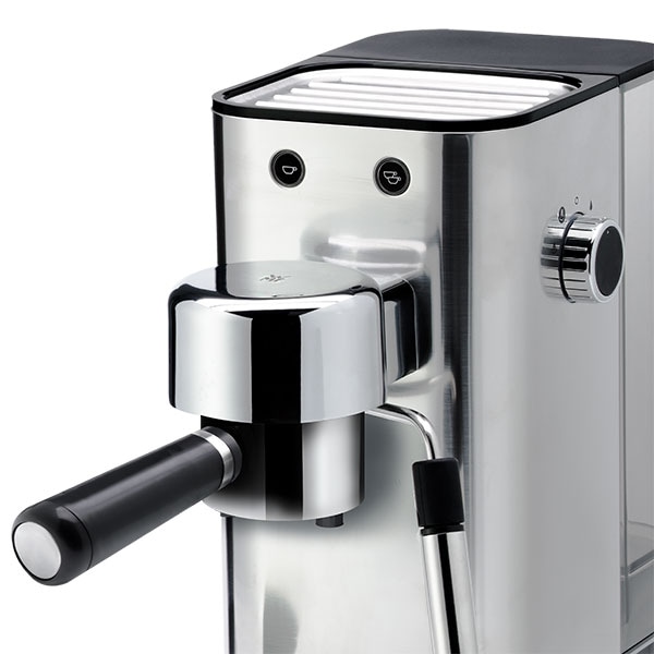 Espressor manual WMF Lumero 412360011, 1l, 1400W, 15 bar, sistem Thermoblock, argintiu-negru