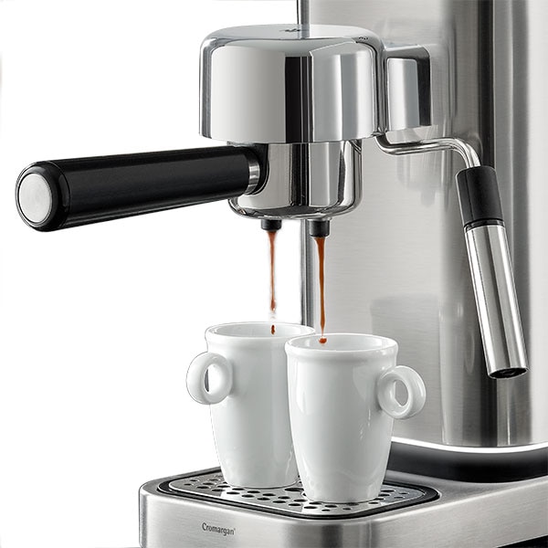 Espressor manual WMF Lumero 412360011, 1l, 1400W, 15 bar, sistem Thermoblock, argintiu-negru