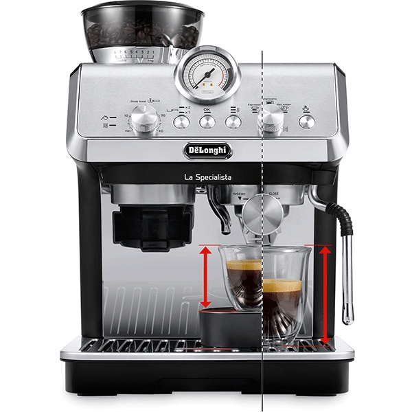 Espressor manual DELONGHI La Specialista Arte EC9155MB, 1.5l, 1400W, 15 bar, Tehnologie Active Temperature Control, negru-argintiu
