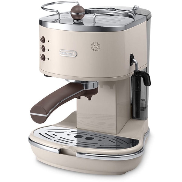 Espressor manual DELONGHI Icona Vintage ECOV 311.BG, 1.4l, 1100W, 15 bar, sistem Cappuccino, crem-argintiu