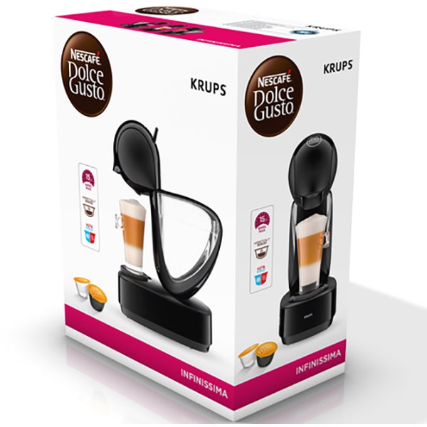 Espressor capsule KRUPS Infinissima KP170831, 1.2l, 1500W, 15 bar, negru 