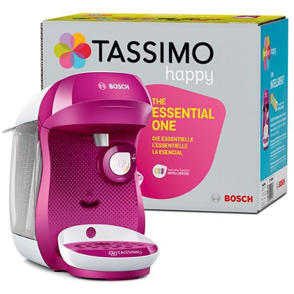 Espressor capsule BOSCH Tassimo Happy TAS1001, 0.7l, 1400W, roz-alb