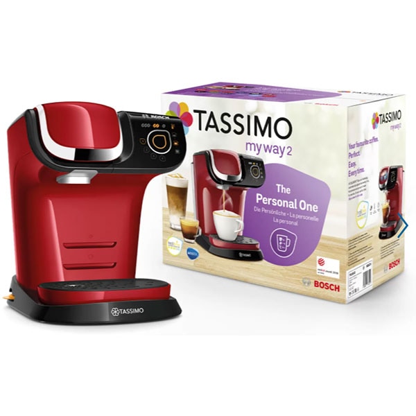 Espressor capsule BOSCH Tassimo My Way 2 TAS6503, 1.3l, 1500W, 15 bar, rosu-negru