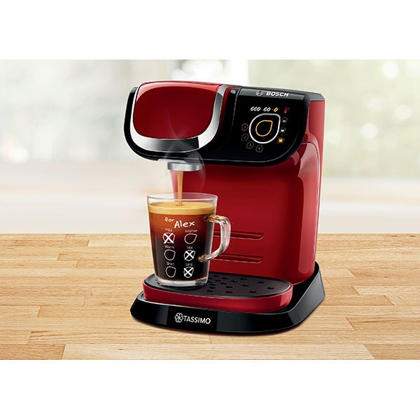 Espressor capsule BOSCH Tassimo My Way 2 TAS6503, 1.3l, 1500W, 15 bar, rosu-negru