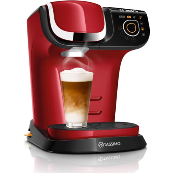 Espressor capsule BOSCH Tassimo My Way 2 TAS6503, 1.3l, 1500W, 15 bar, rosu-negru