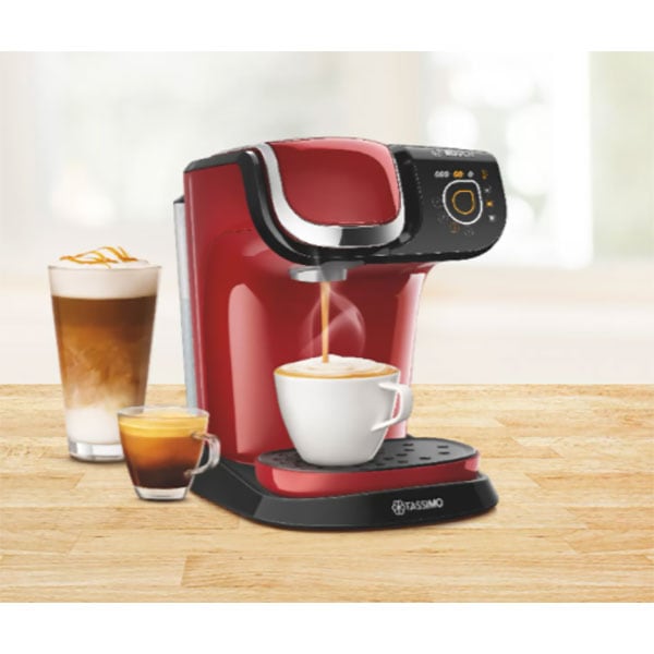 Espressor capsule BOSCH Tassimo My Way 2 TAS6503, 1.3l, 1500W, 15 bar, rosu-negru