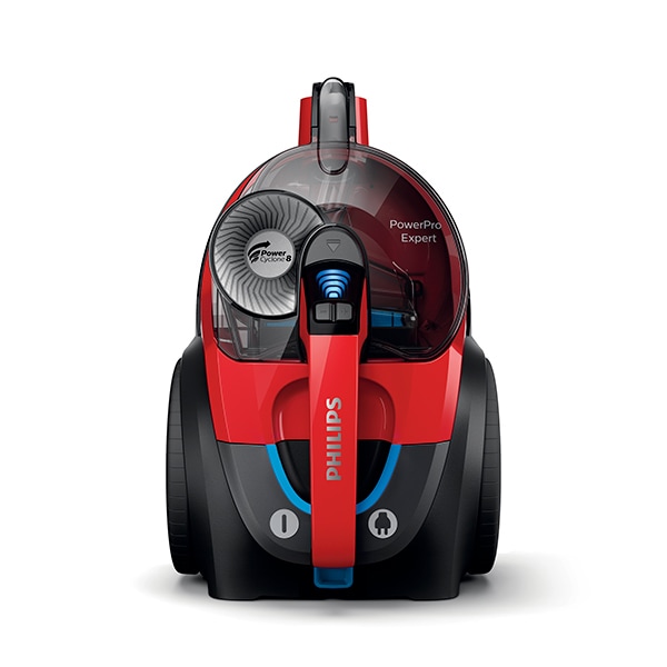 Aspirator fara sac PHILIPS PowerPro Expert FC9729/09, 2l, 900W, 75dB, rosu-negru