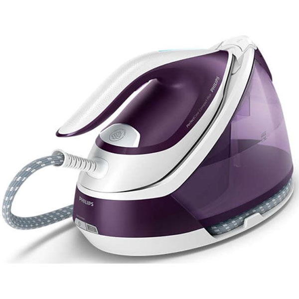 Statie de calcat PHILIPS GC7933/30 PerfectCare Complact Plus, 2400W, 120g/min, 1.5l, talpa SteamGlide Plus, alb-mov