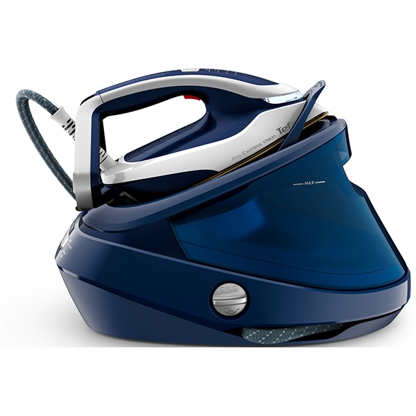 Statie de calcat TEFAL Pro Express Vision GV9812E0, 3000W, 700g/min, 1100ml, talpa Durilium AirGlide Autoclean, albastru-alb