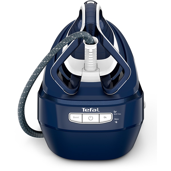 Statie de calcat TEFAL Pro Express Vision GV9812E0, 3000W, 700g/min, 1100ml, talpa Durilium AirGlide Autoclean, albastru-alb