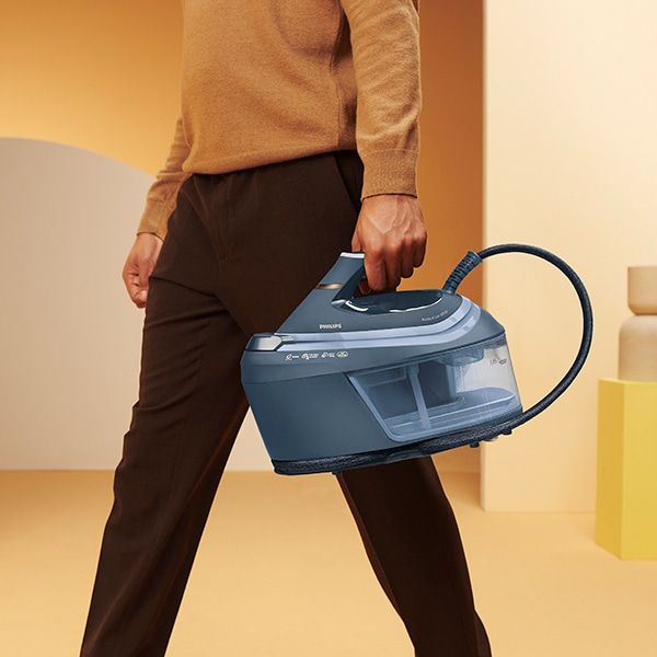Statie de calcat PHILIPS Seria 6000 PSG6042/20, 2400W, 550g/min, 1.8l, talpa SteamGlide Advanced, albastru