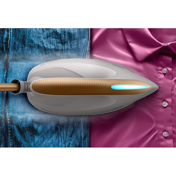 Statie de calcat PHILIPS PerfectCare seria 7000 PSG7040/10, 2100W, 600g/min, 1.8l, talpa SteamGlide Elite, alb-auriu