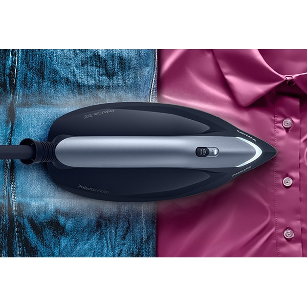 Statie de calcat PHILIPS PerfectCare seria 7000 PSG7130/20, 2100W, 600g/min, 1.8l, talpa SteamGlide Elite, negru-mov