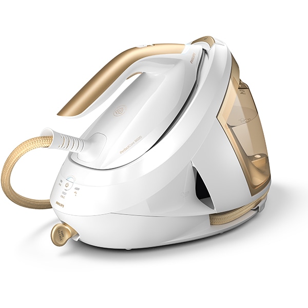 Statie de calcat PHILIPS PerfectCare Seria 8000 PSG8040/60, 2700W, 600g/min, 1.8l, talpa SteamGlide Elite, alb-auriu
