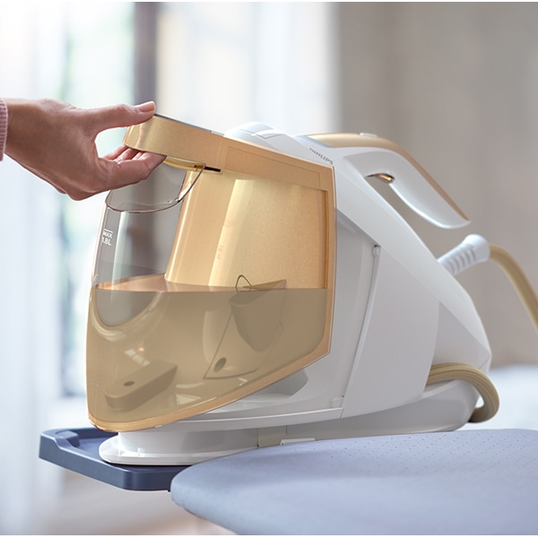 Statie de calcat PHILIPS PerfectCare Seria 8000 PSG8040/60, 2700W, 600g/min, 1.8l, talpa SteamGlide Elite, alb-auriu