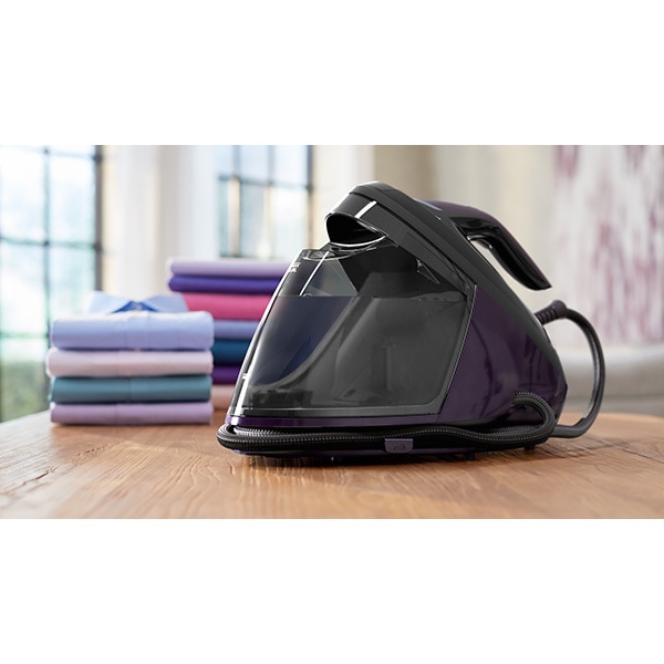 Statie de calcat PHILIPS PerfectCare 8000 Series PSG8160/30, 2700W, 700g/min, 1.8l, talpa SteamGlide Elite, negru-mov