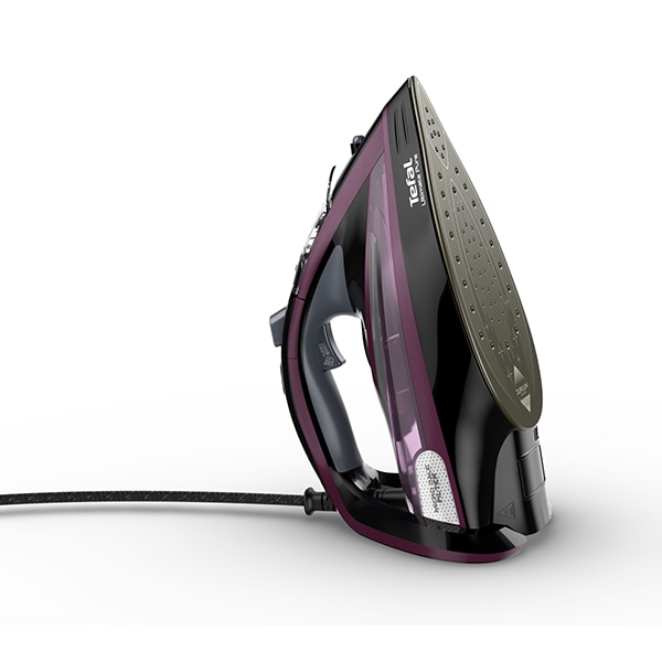Fier de calcat TEFAL Ultimate Pure FV9835E0, 3000W, 240g/min, 350ml, talpa Durilium, negru-visiniu