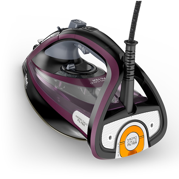 Fier de calcat TEFAL Ultimate Pure FV9835E0, 3000W, 240g/min, 350ml, talpa Durilium, negru-visiniu