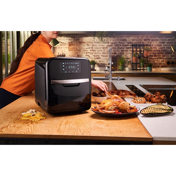 Friteuza cu aer cald multifunctionala TEFAL Easy Fry FW501815, 1.7kg, 11l, 2000W, negru-argintiu